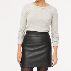 J Crew Faux leather A line mini skirt